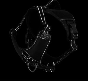 ICEFANG GN8 Quick-Moving Tactical Dog Harness with Handle ,Reflective Pet Vest,No-Pull Front Lead ,5-Points Adjustable,Hook and Loop Panel for Patch