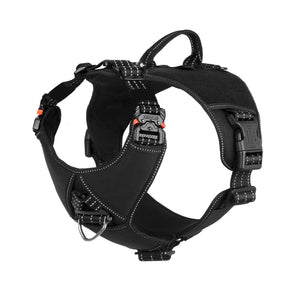ICEFANG GN8 Quick-Moving Tactical Dog Harness with Handle ,Reflective Pet Vest,No-Pull Front Lead ,5-Points Adjustable,Hook and Loop Panel for Patch
