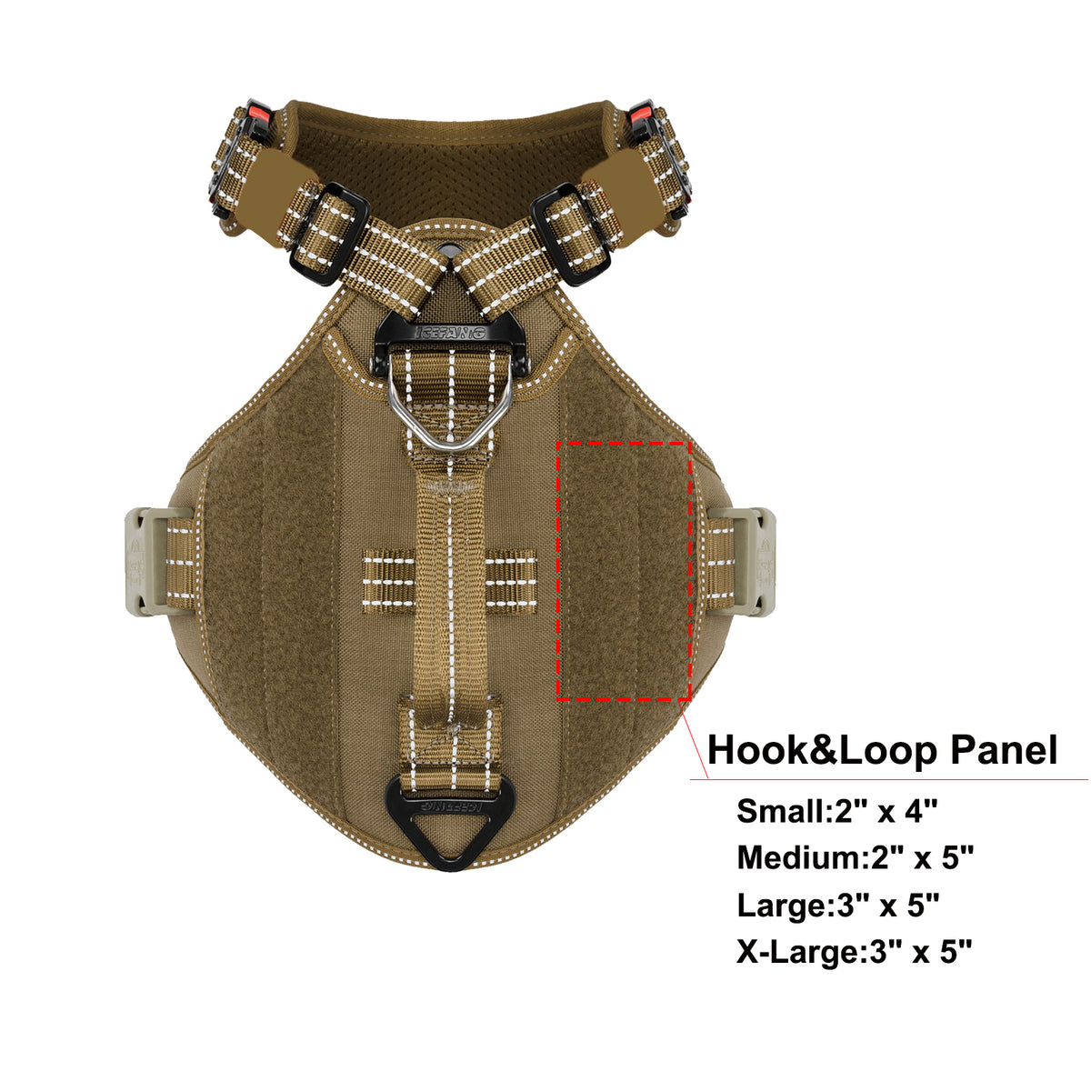 ICEFANG GN8 QuickMoving Tactical Dog Harness with Handle ,Reflective