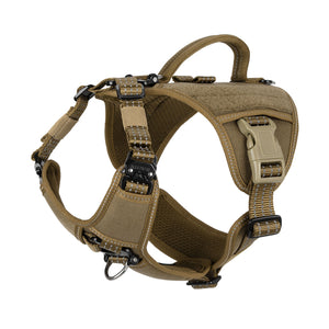 ICEFANG GN8 Quick-Moving Tactical Dog Harness with Handle ,Reflective Pet Vest,No-Pull Front Lead ,5-Points Adjustable,Hook and Loop Panel for Patch