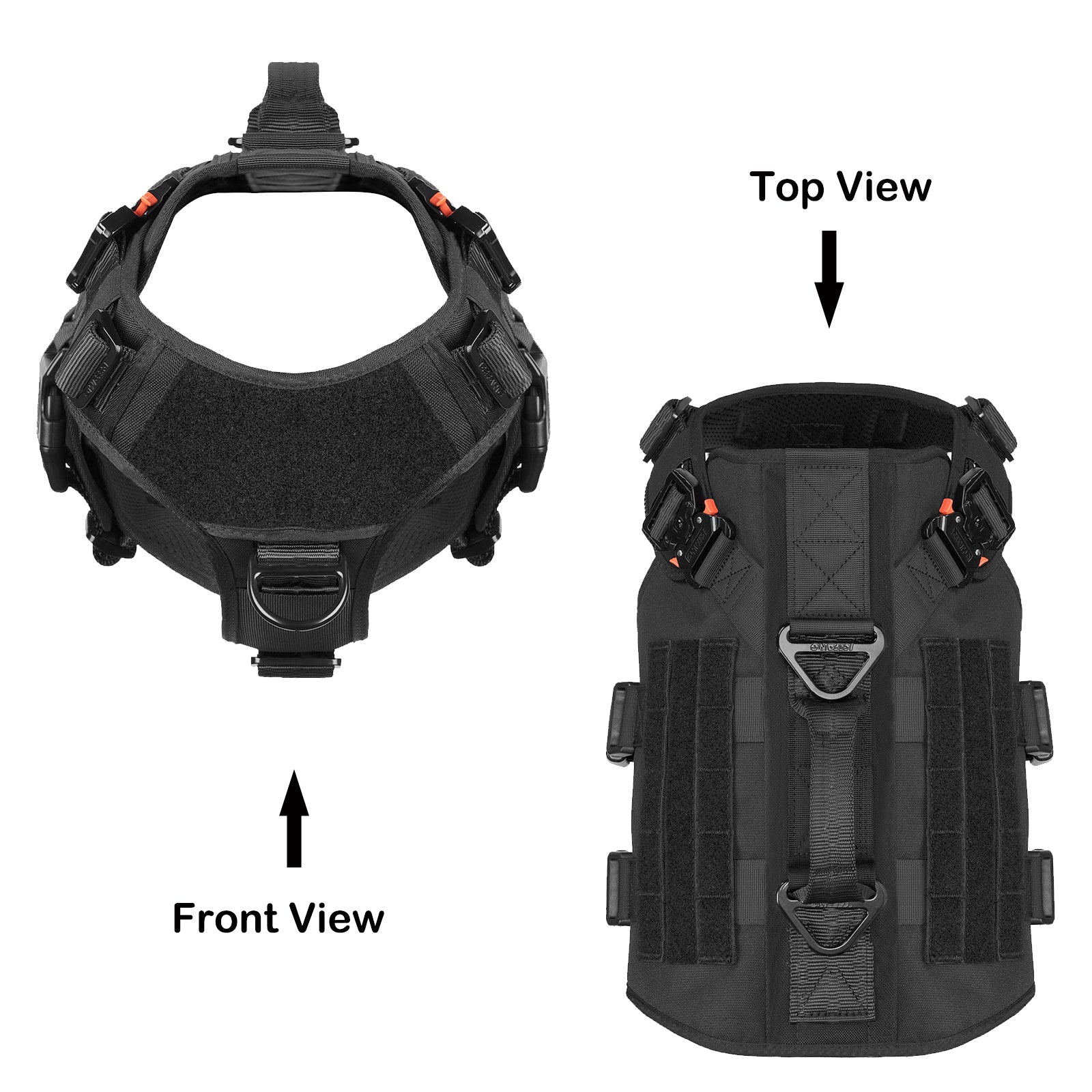 ICEFANG Tactical Dog Harness,Hook and Loop Panels for Patch,Working Do –  ICEFANGDIRECT