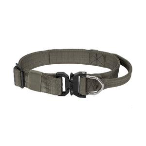 ICEFANG Tactical Dog Collar with Handle ,Everyday Wear Pet Collar,1.5" Nylon Webbing ,Metal Quick Release Buckle With Integrated Rotation D-Ring